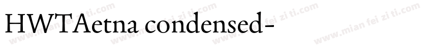 HWTAetna condensed字体转换